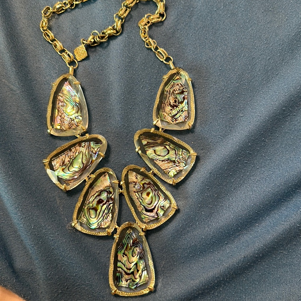 Kendra Scott abalone shell Harlow necklace
